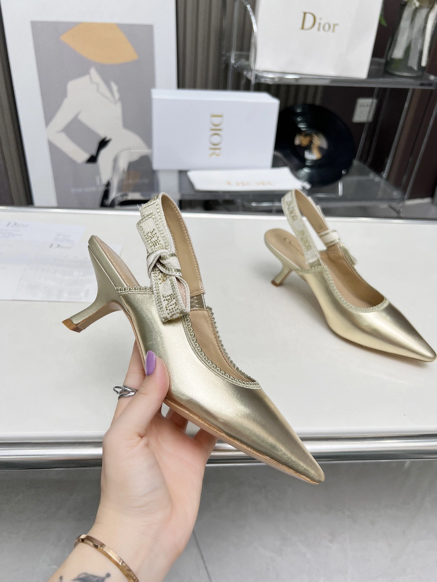 COCO-- 4ior KCV163LAL_S71K sheepskin Heel height： 6.5CM item:D-X000J1727